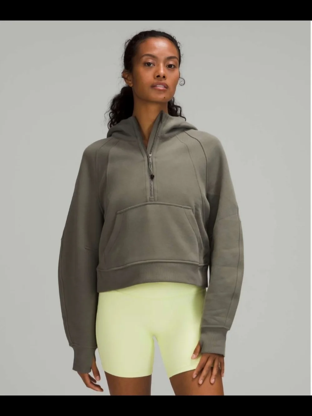 Lululemon Scuba Oversized Half-Zip Hoodie in Grey Sage